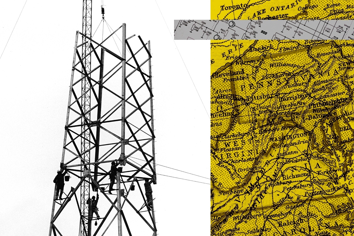 Power line construction.