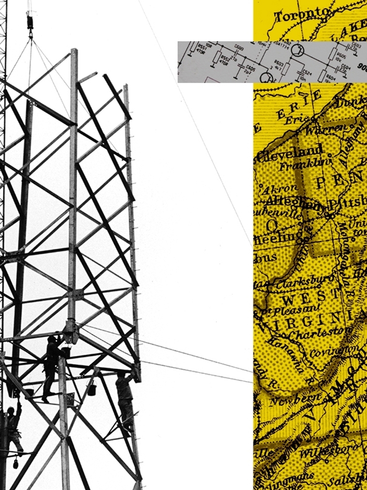 Power line construction.