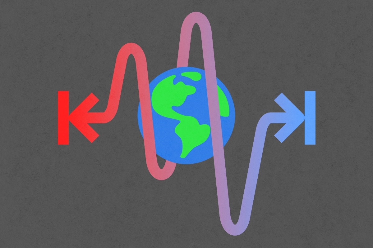 From heat to coolness.