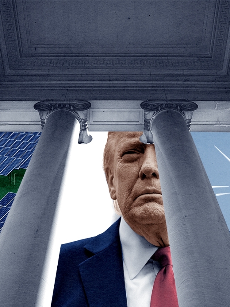 Donald Trump, clean energy, and columns.