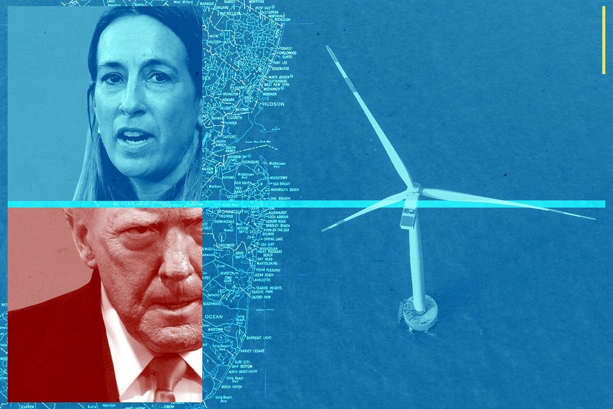 Mike Sherrill and Donald Trump.