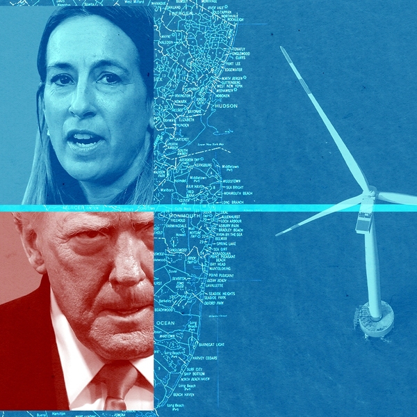 Mike Sherrill and Donald Trump.