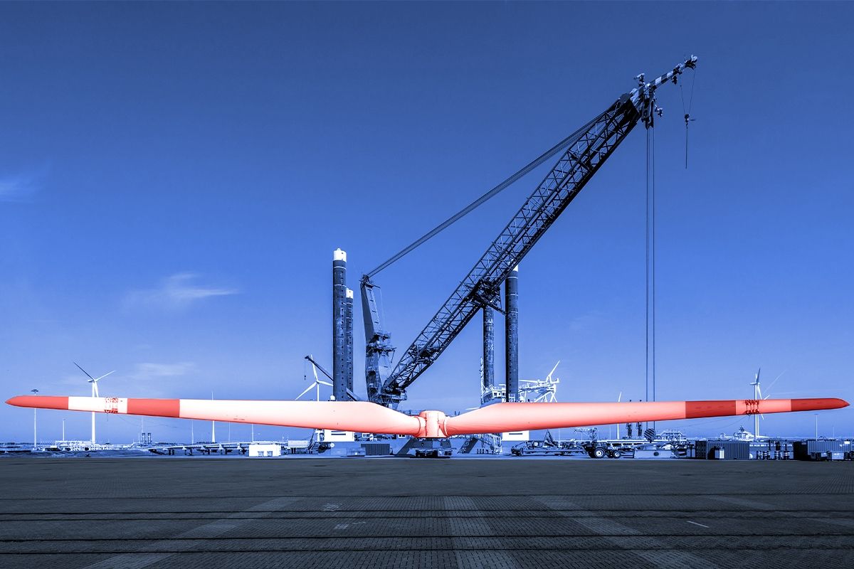 Wind turbine blades.