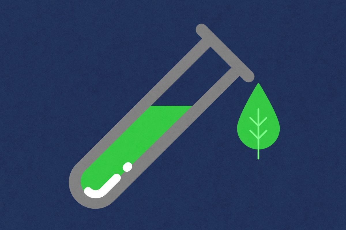 Pouring a leaf.