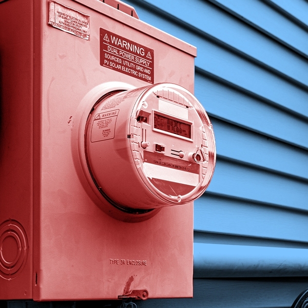 An electricity meter.