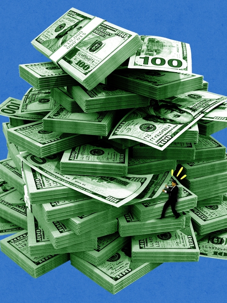 A big pile of cash.