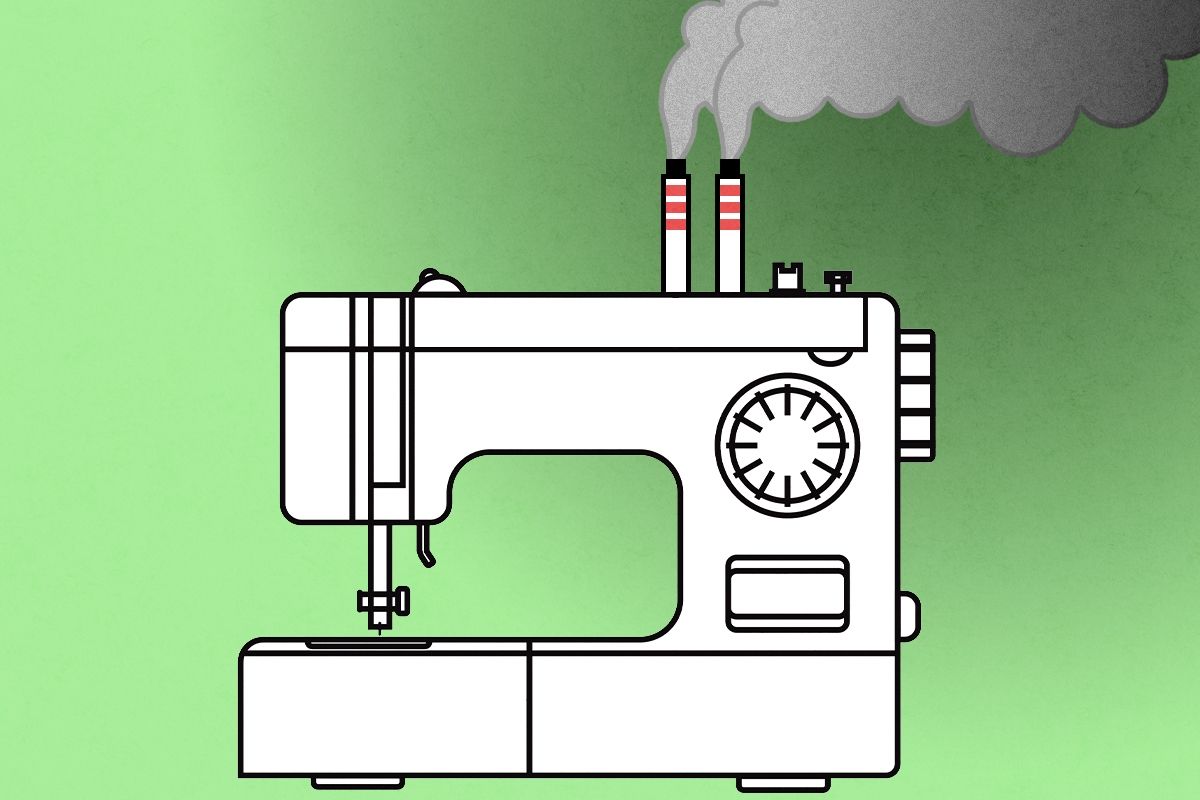 A polluting sewing machine.