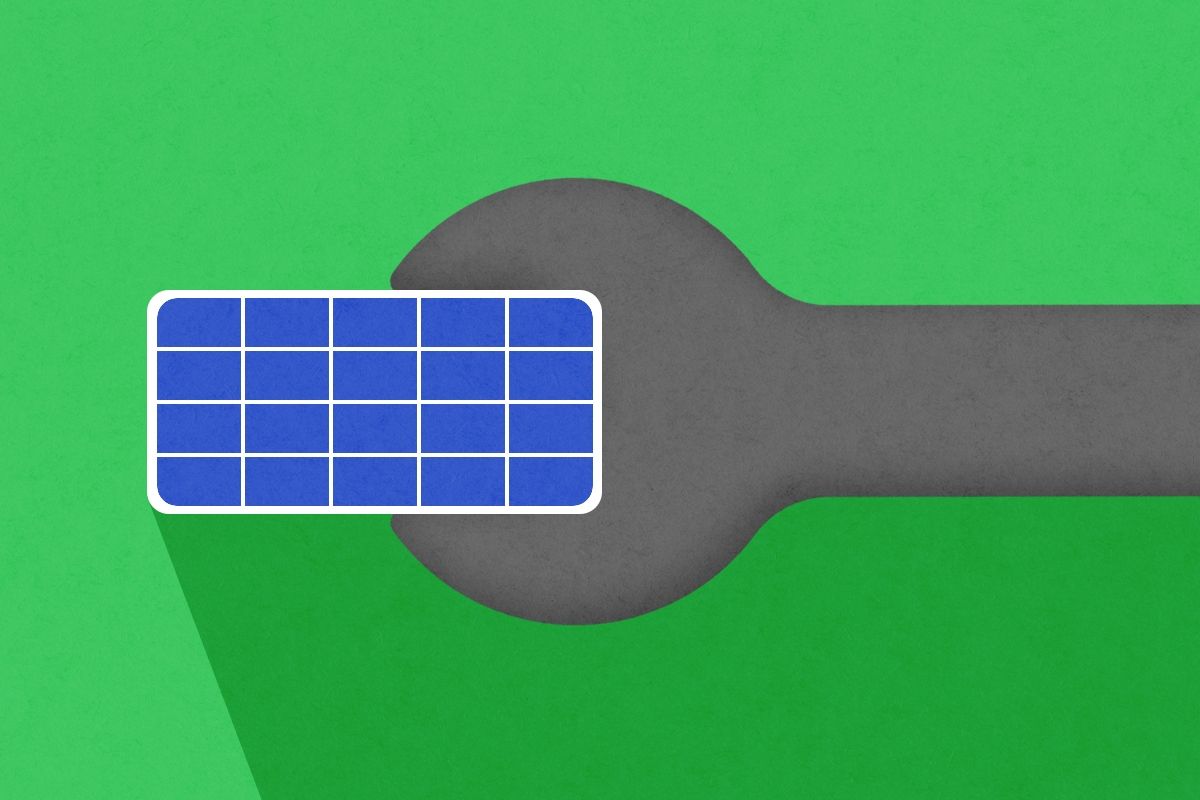Fixing a solar panel.