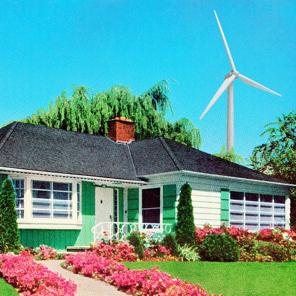 A suburban house.