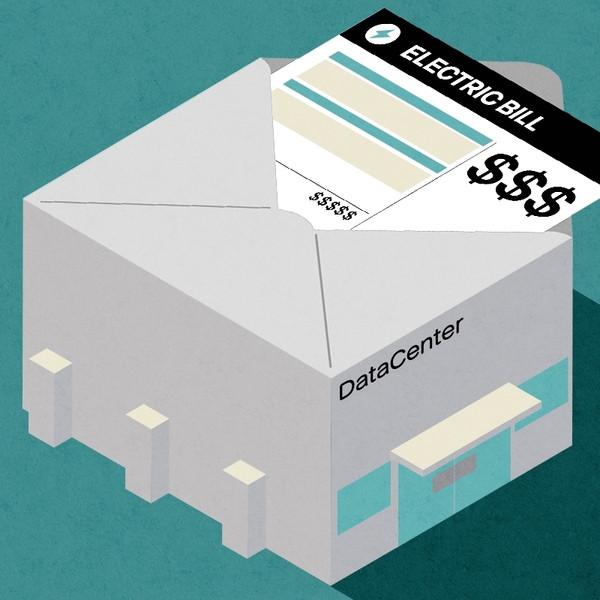 A data center and an electric bill.