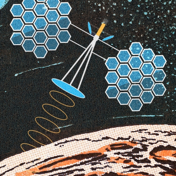 Solar panels in space.