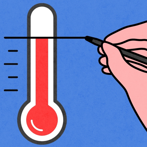 Drawing a line on eighty degrees.