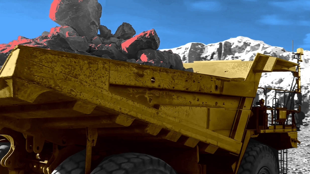 A mining truck.