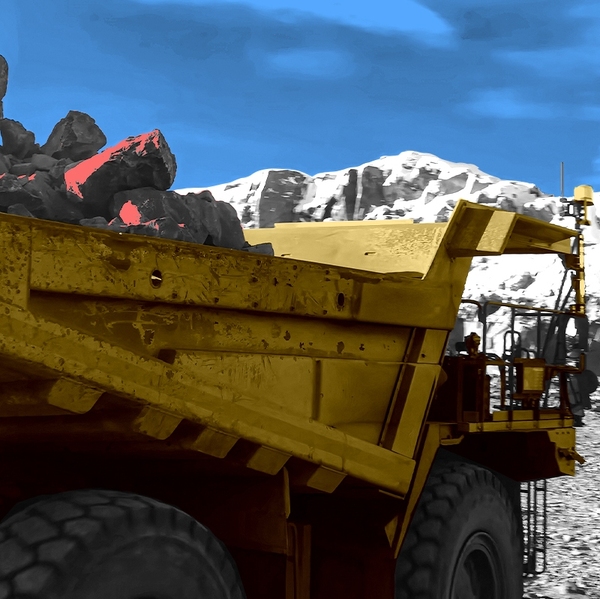 A mining truck.