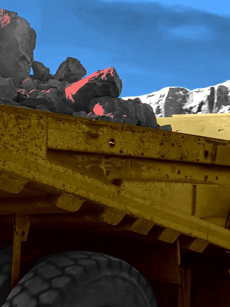 A mining truck.