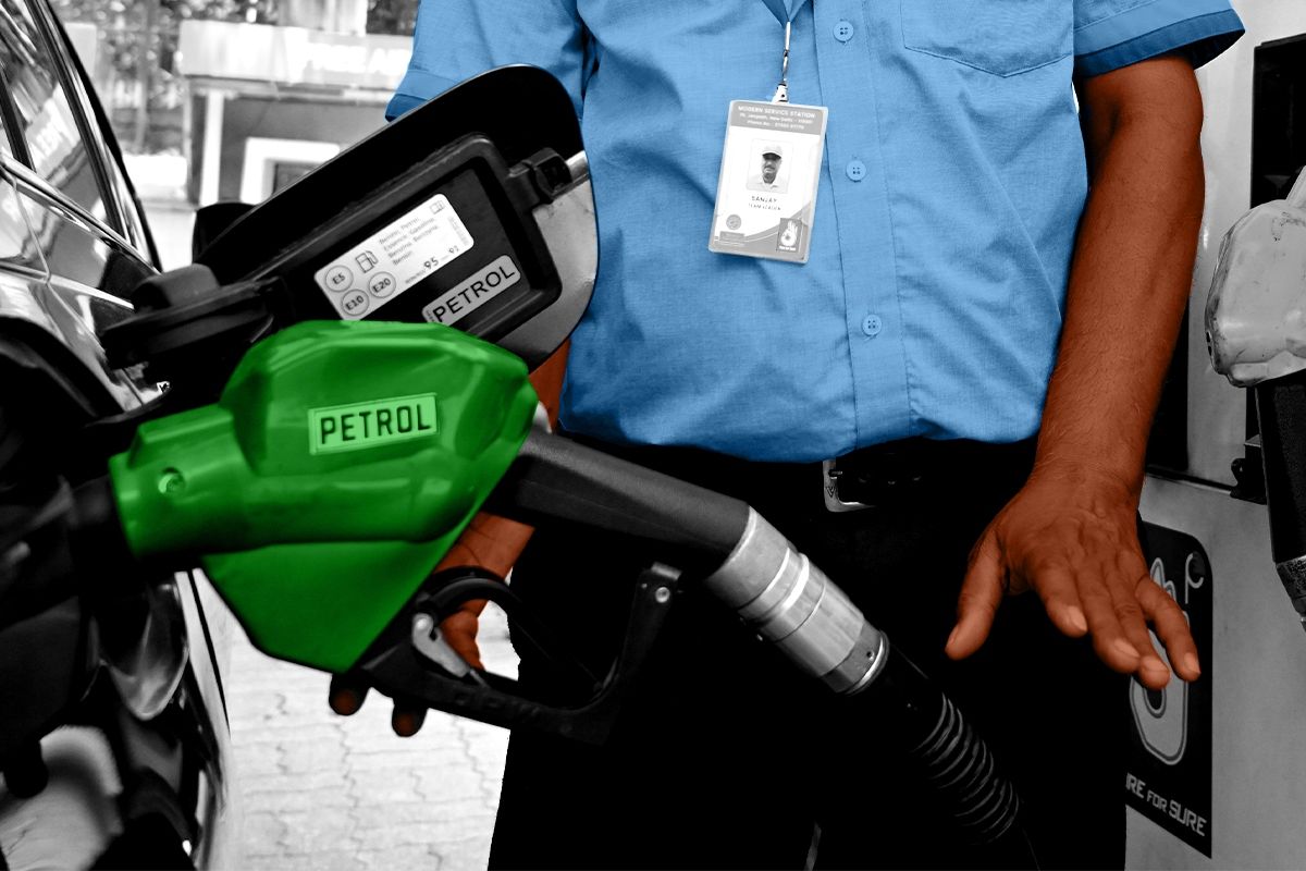 A petrol station.