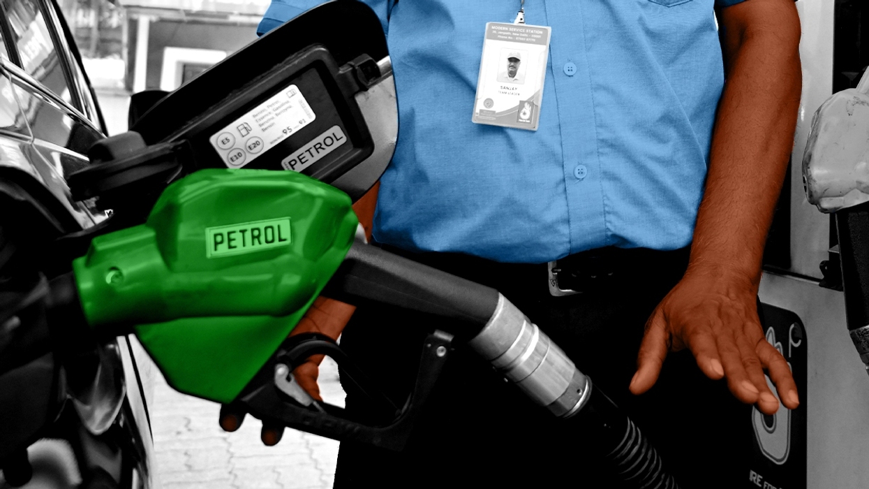 A petrol station.