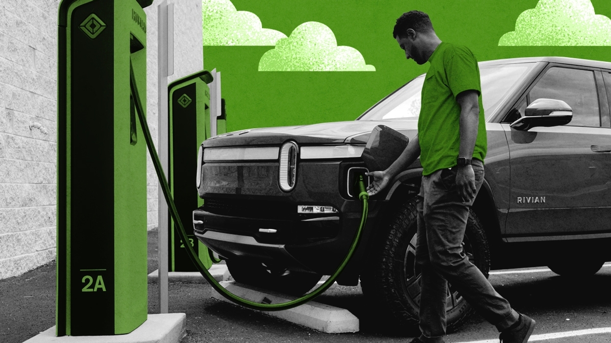 Charging a Rivian.