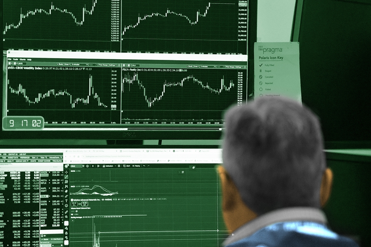 A Wall Street trader.