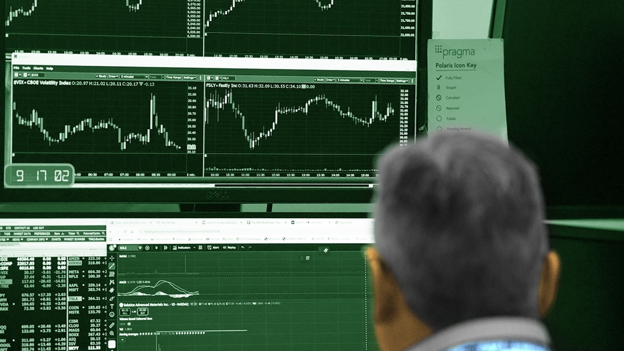 A Wall Street trader.