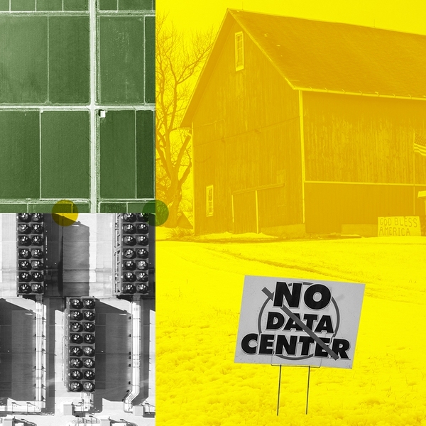 A data center and a farm.