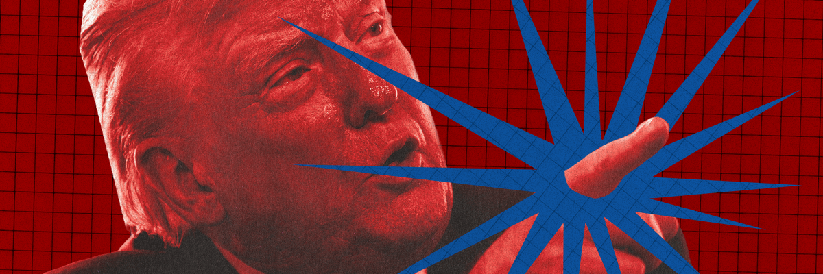 Trump pointing a finger