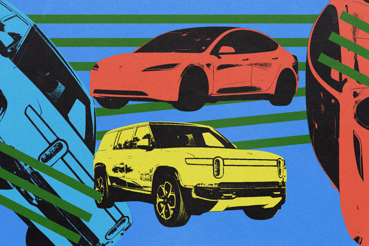 Tesla and Rivian EVs.