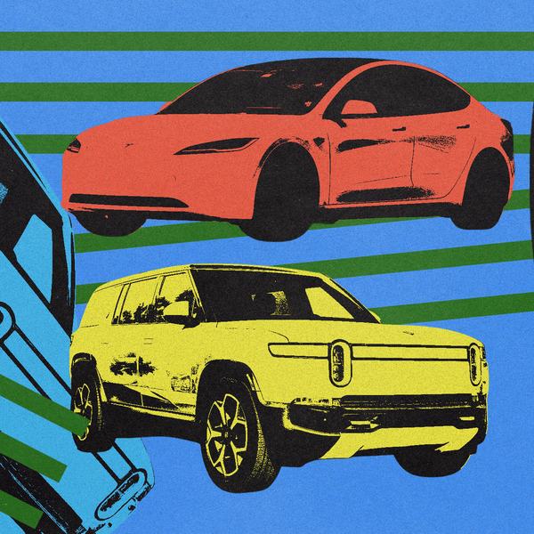Tesla and Rivian EVs.