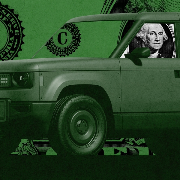 A Slate and a dollar bill.