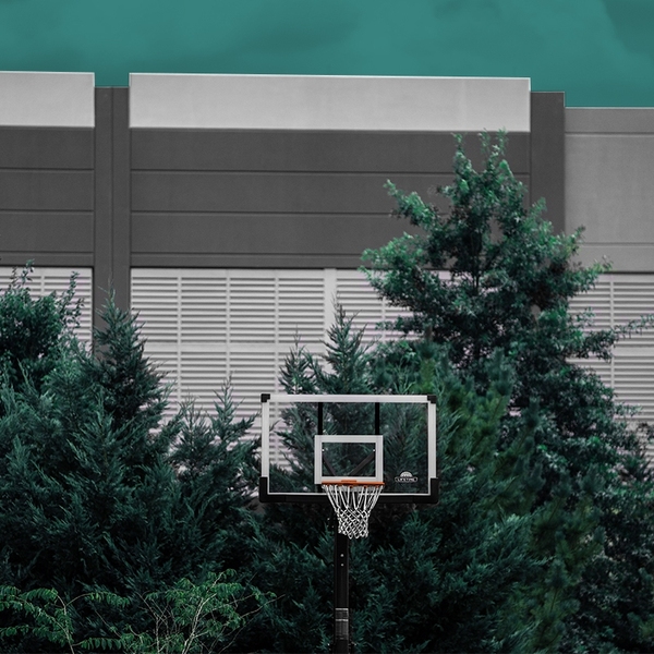 A basketball hoop and a data center.