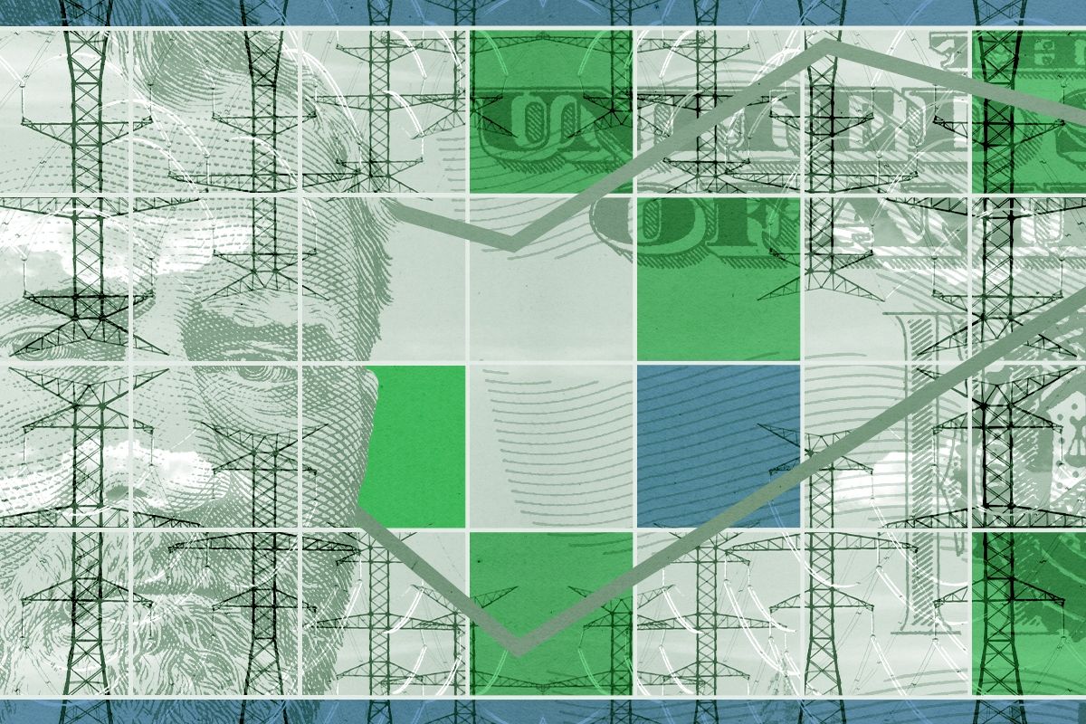 Money and power lines.