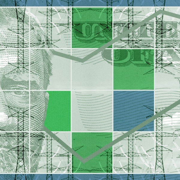 Money and power lines.
