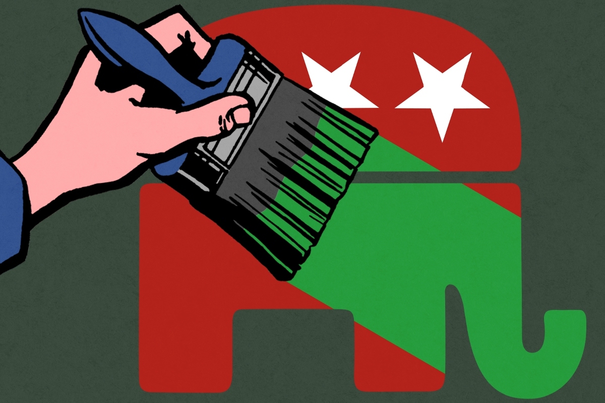 Painting an elephant.