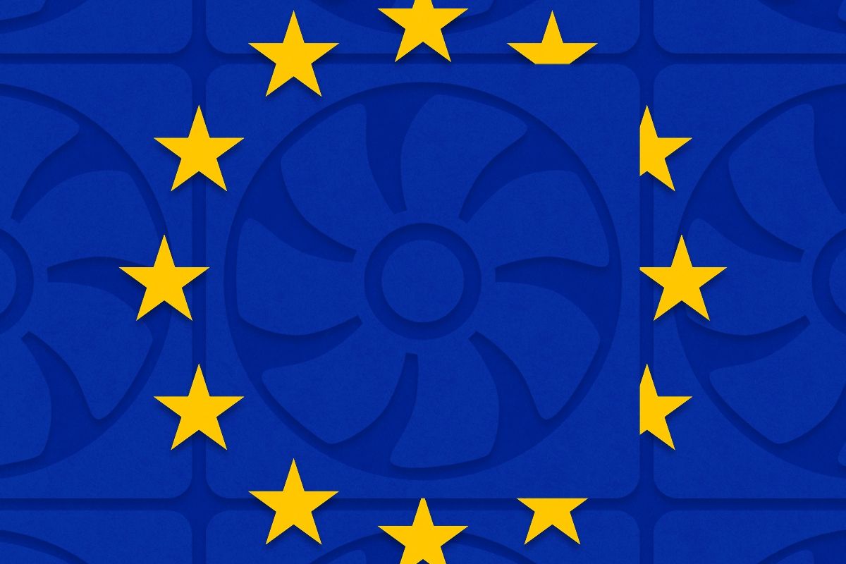 The EU flag and DAC.