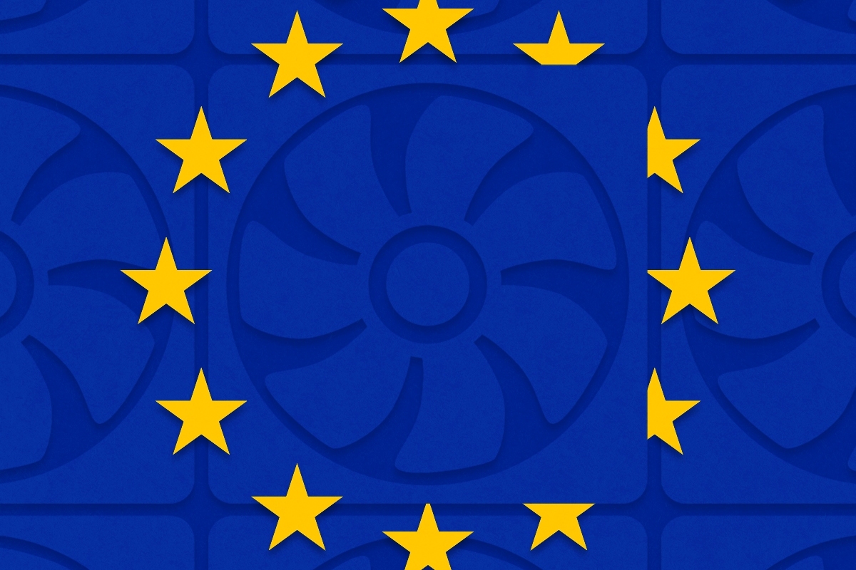 The EU flag and DAC.