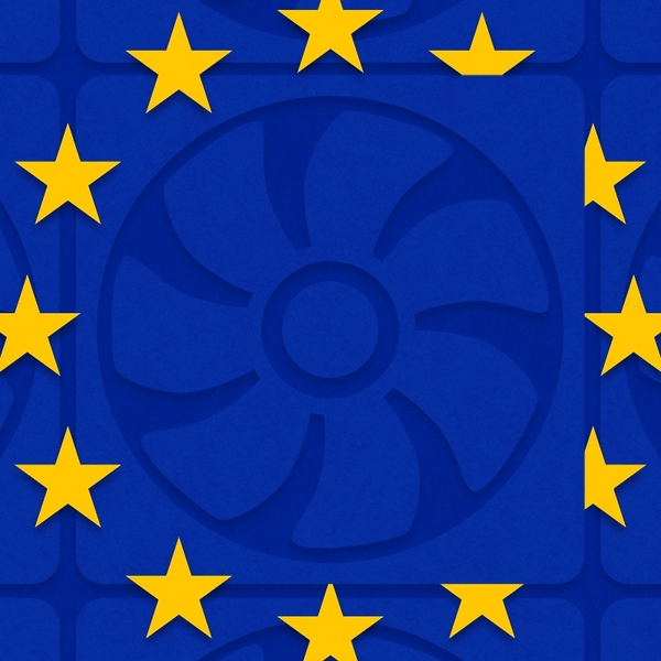 The EU flag and DAC.