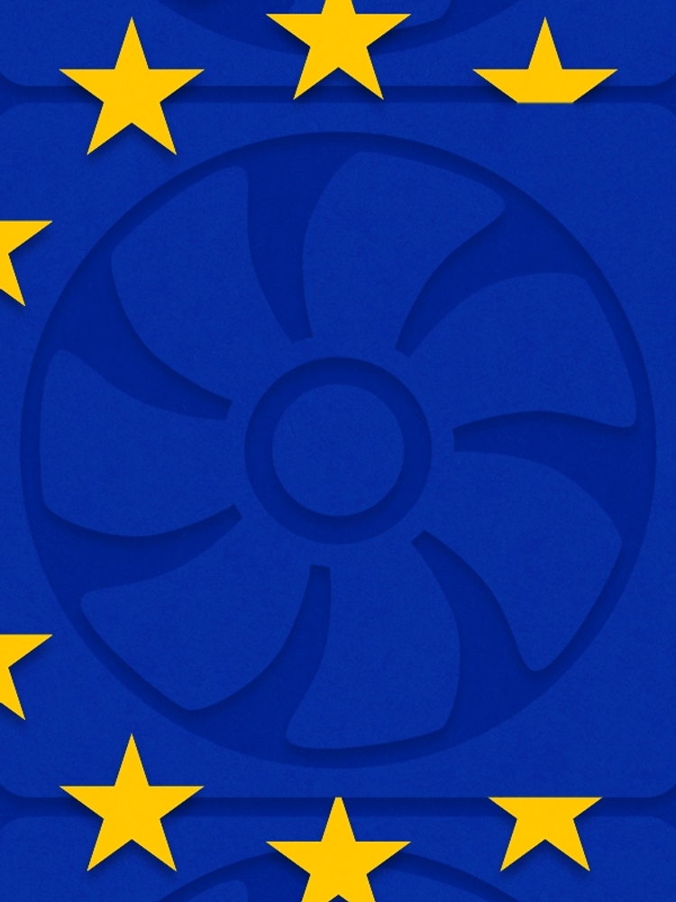 The EU flag and DAC.