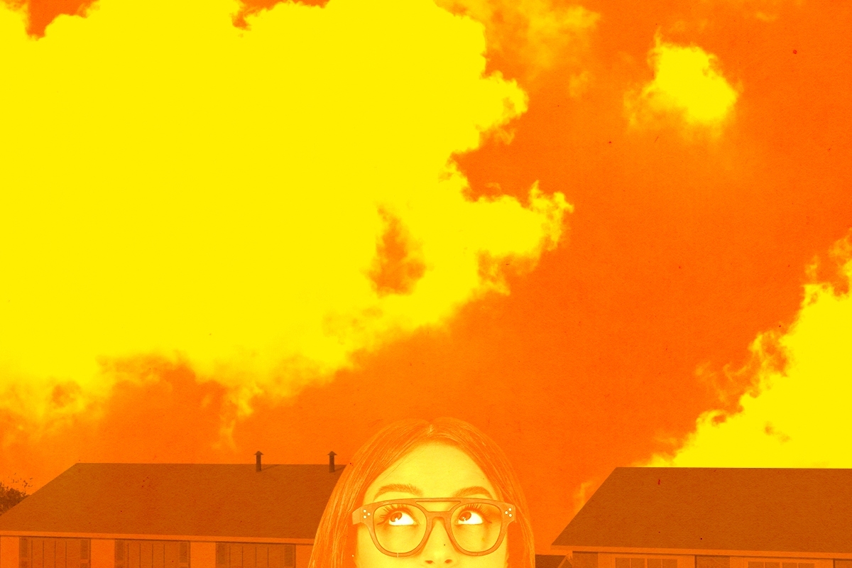 An orange sky.