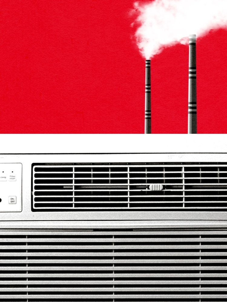 A polluting air conditioner.