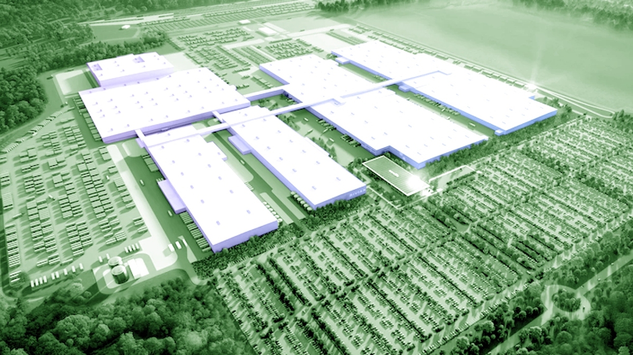 A rendering of Rivian's Georgia plant.