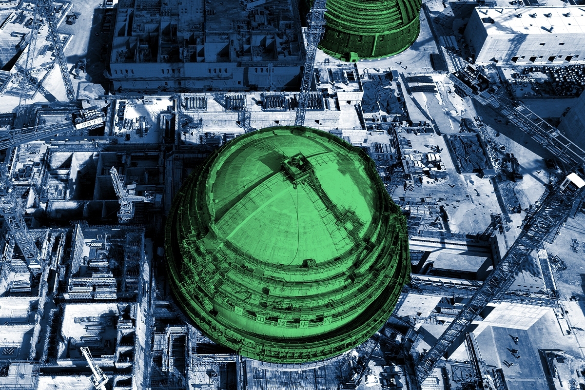 A reactor under construction.