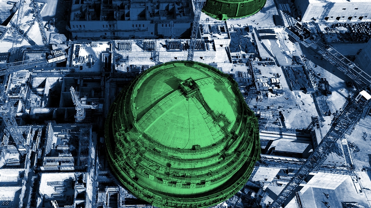 A reactor under construction.
