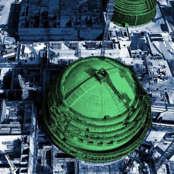 A reactor under construction.