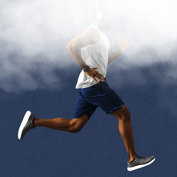 Jogging in smoke.