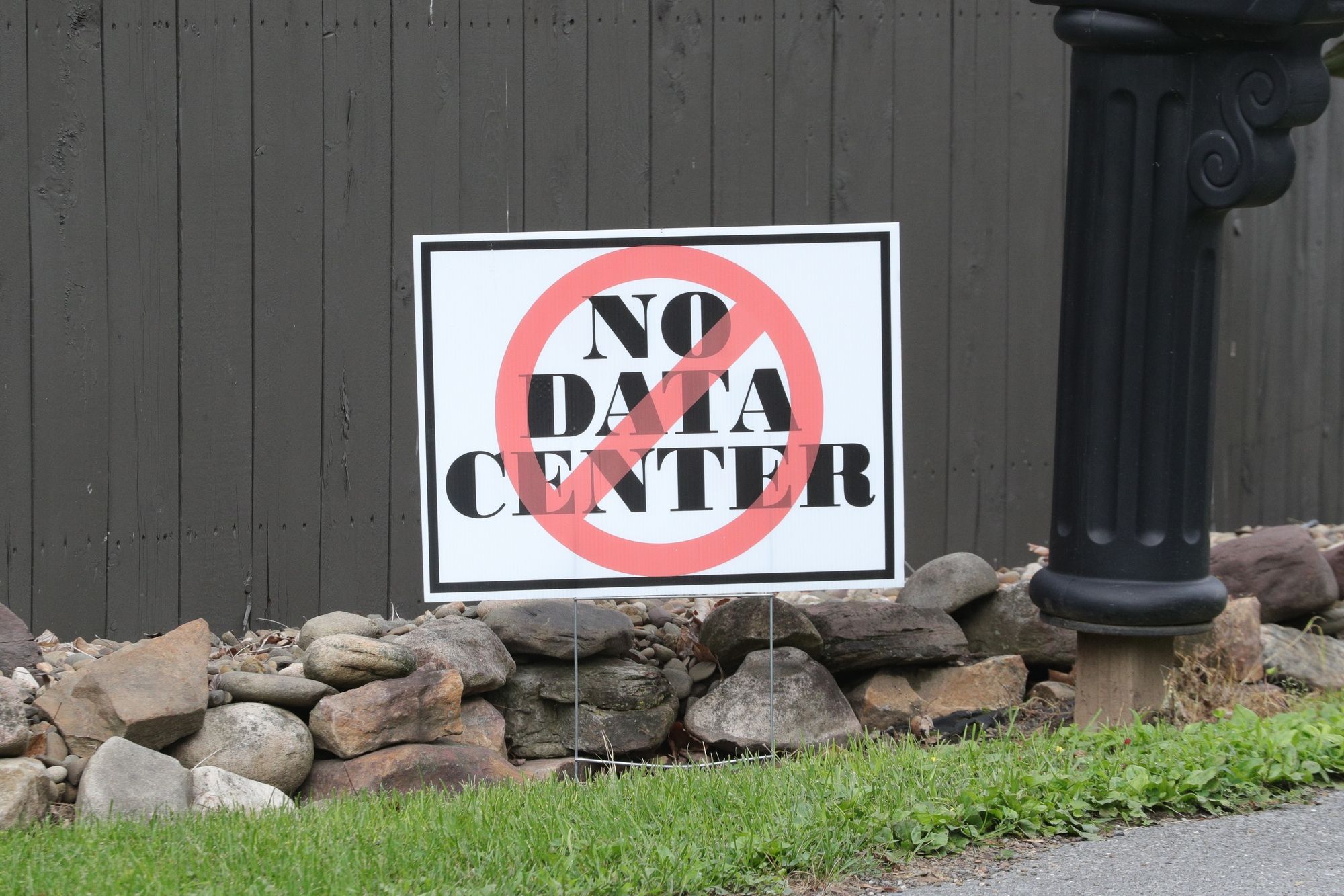 Data center sign.