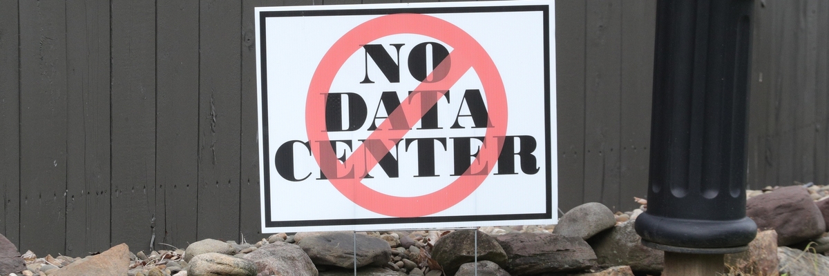 Data center sign.