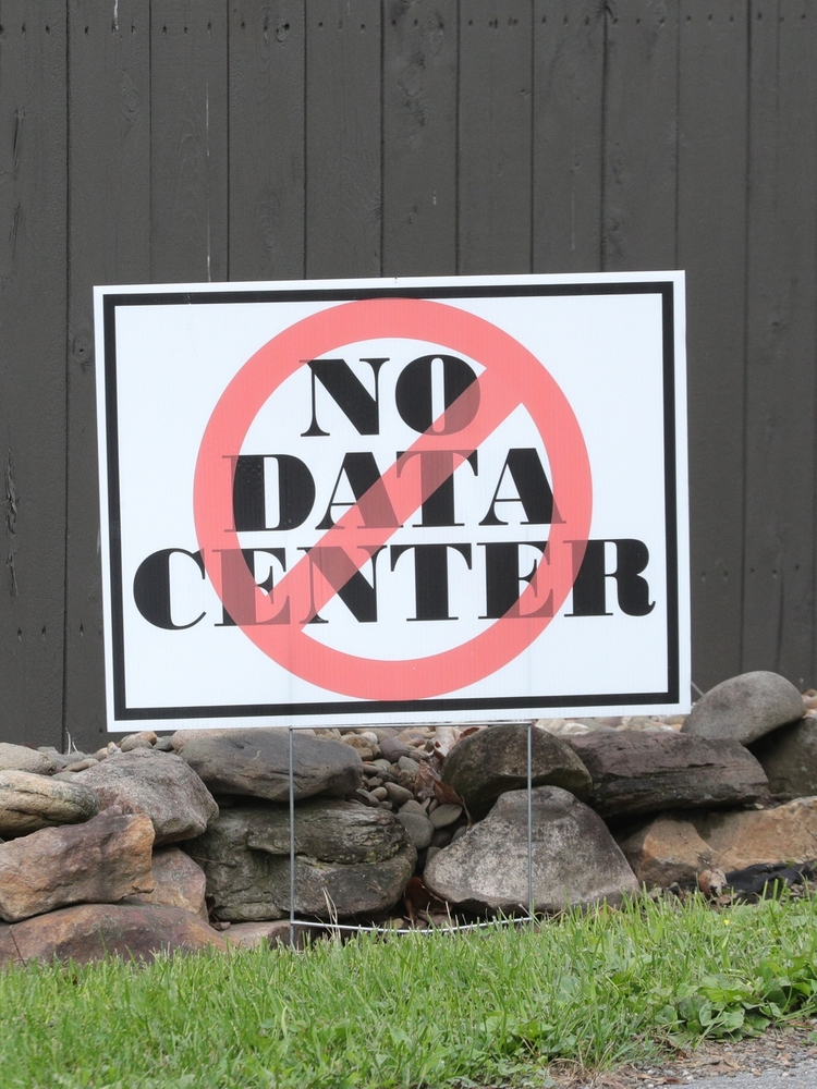 Data center sign.