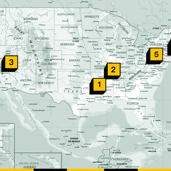 Map of data center and renewable energy fights.