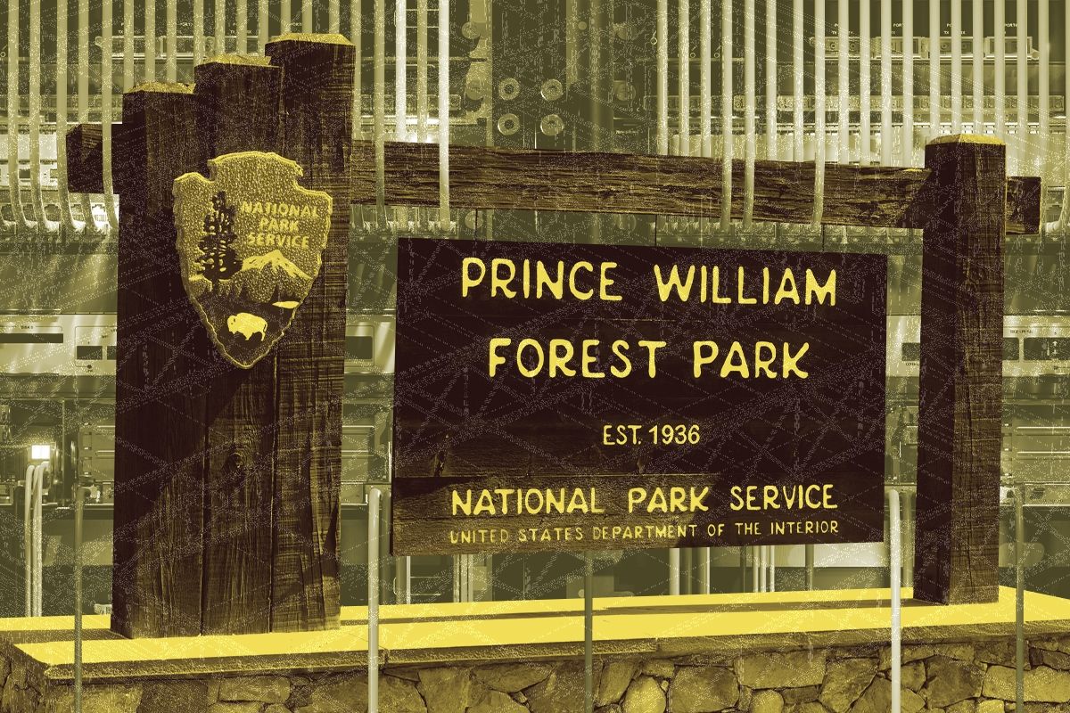 The Prince William Forest Park entrance.