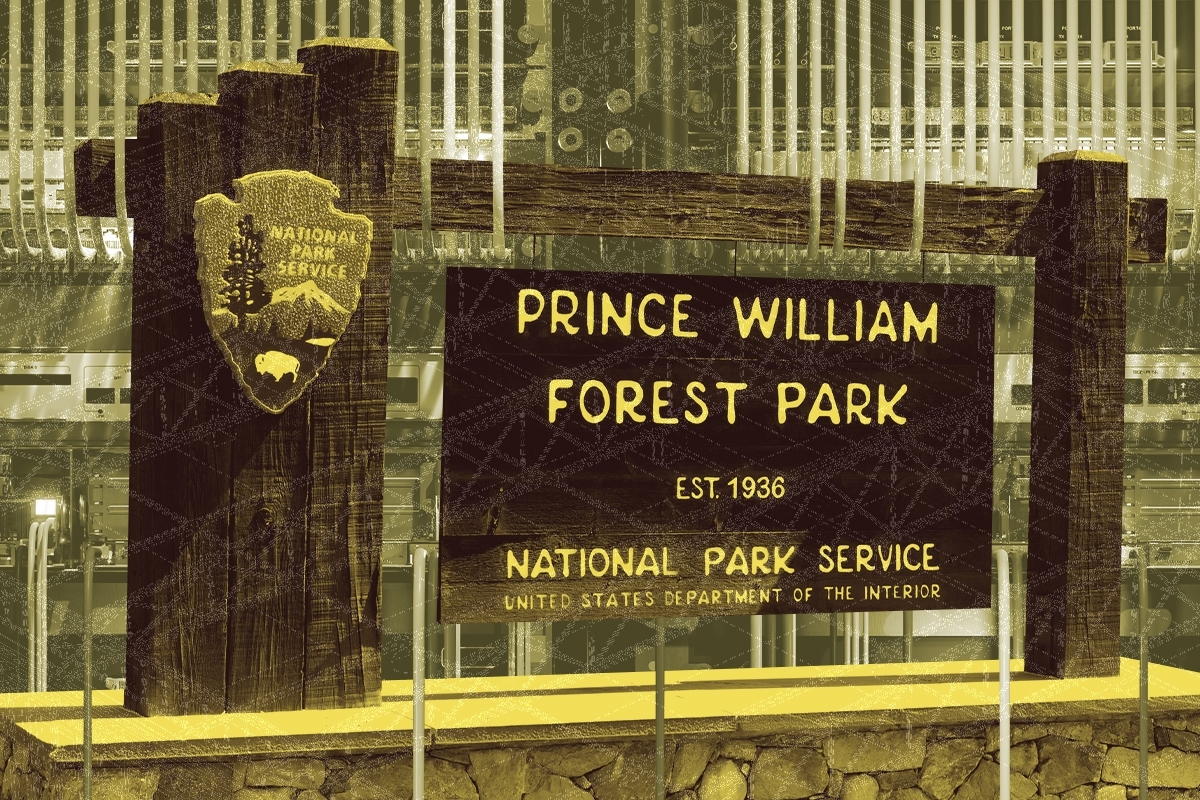 The Prince William Forest Park entrance.